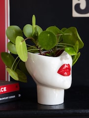 Rockett St George Red Lips Face Plant Pot - Image 2 of 5