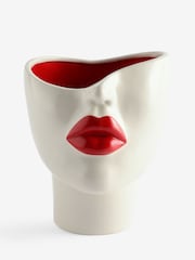 Rockett St George Red Lips Face Plant Pot - Image 4 of 5