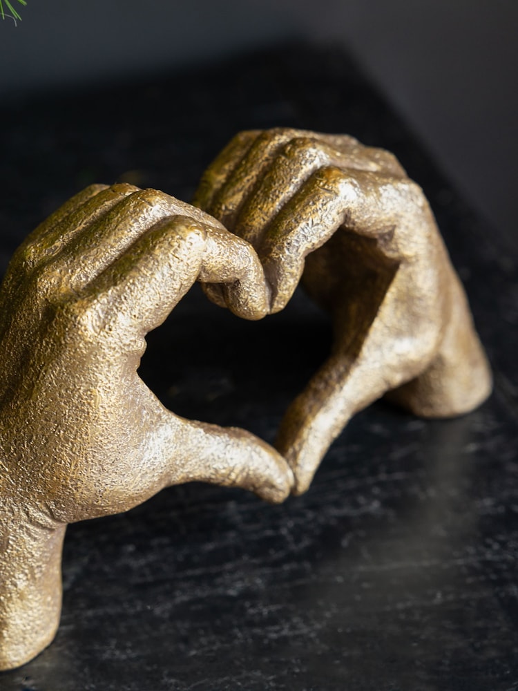 Rockett St George Gold Heart Hand Ornament - Image 2 of 6