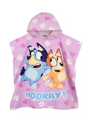Character Purple Bluey And Bingo Hooded 100% Cotton Towel Poncho - Image 11 of 12