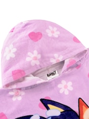 Character Purple Bluey And Bingo Hooded 100% Cotton Towel Poncho - Image 8 of 12