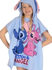 Character Blue Disney Lilo and Stitch 100% Cotton Towel Poncho - Image 1 of 12