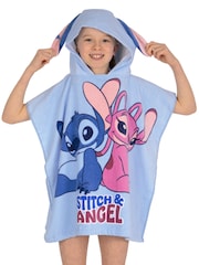 Character Blue Disney Lilo and Stitch 100% Cotton Towel Poncho - Image 2 of 12