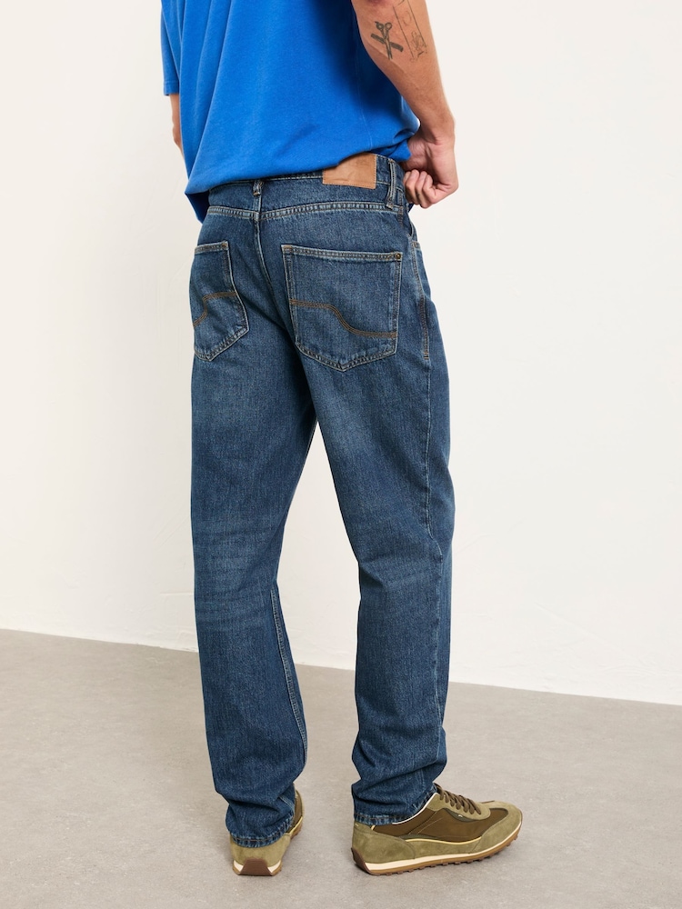 FatFace Indigo Blue Tapered Fit Jeans - Image 2 of 5 FatFace Indigo Blue Tapered Fit Jeans - Image 2 of 5