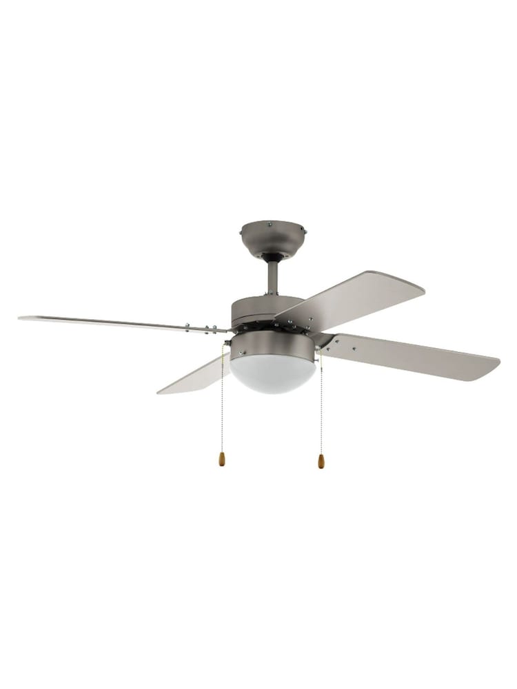 Eglo Satin Nickel Gelsina Reversible Ceiling Fan - Image 2 of 5