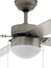 Eglo Satin Nickel Gelsina Reversible Ceiling Fan - Image 3 of 5