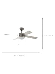 Eglo Satin Nickel Gelsina Reversible Ceiling Fan - Image 4 of 5