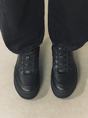 Black Cleat Chunky Lace Up Trainers - Image 3 of 10