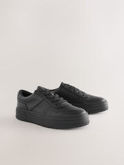 Black Cleat Chunky Lace Up Trainers - Image 6 of 10
