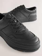 Black Cleat Chunky Lace Up Trainers - Image 9 of 10