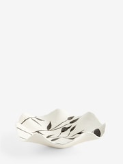 Ceramic Textured Botanical Decorative Bowl - Bild 3 von 3