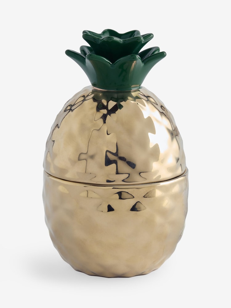 Pineapple Shaped Ceramic Trinket Pot with Lid - صورة 1 من 1