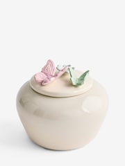 Cream Ceramic 3D Butterfly Trinket Pot - Image 2 of 4