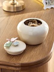 Cream Ceramic 3D Butterfly Trinket Pot - Image 3 of 4