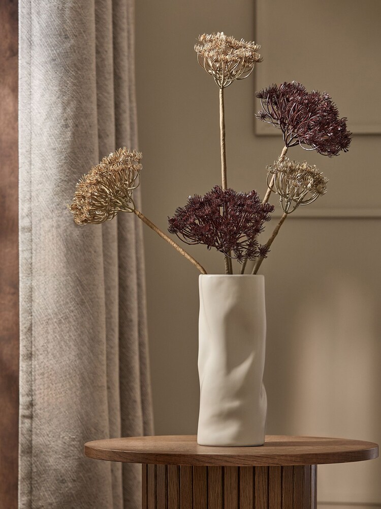 Artificial Dried Floral Arrangement In Ceramic Vase - صورة 1 من 2