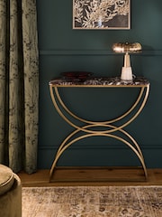 Red Marble Console Table - Image 1 of 9