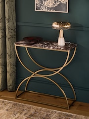 Red Marble Console Table - Image 2 of 9