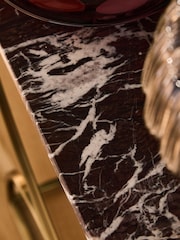 Red Marble Console Table - Image 3 of 9