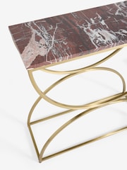 Red Marble Console Table - Image 9 of 9