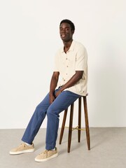 FatFace Bosbury French Navy Tailored Fit Pique Chinos - Image 4 of 6