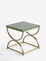 Green Marble Square Side Table - Image 4 of 5