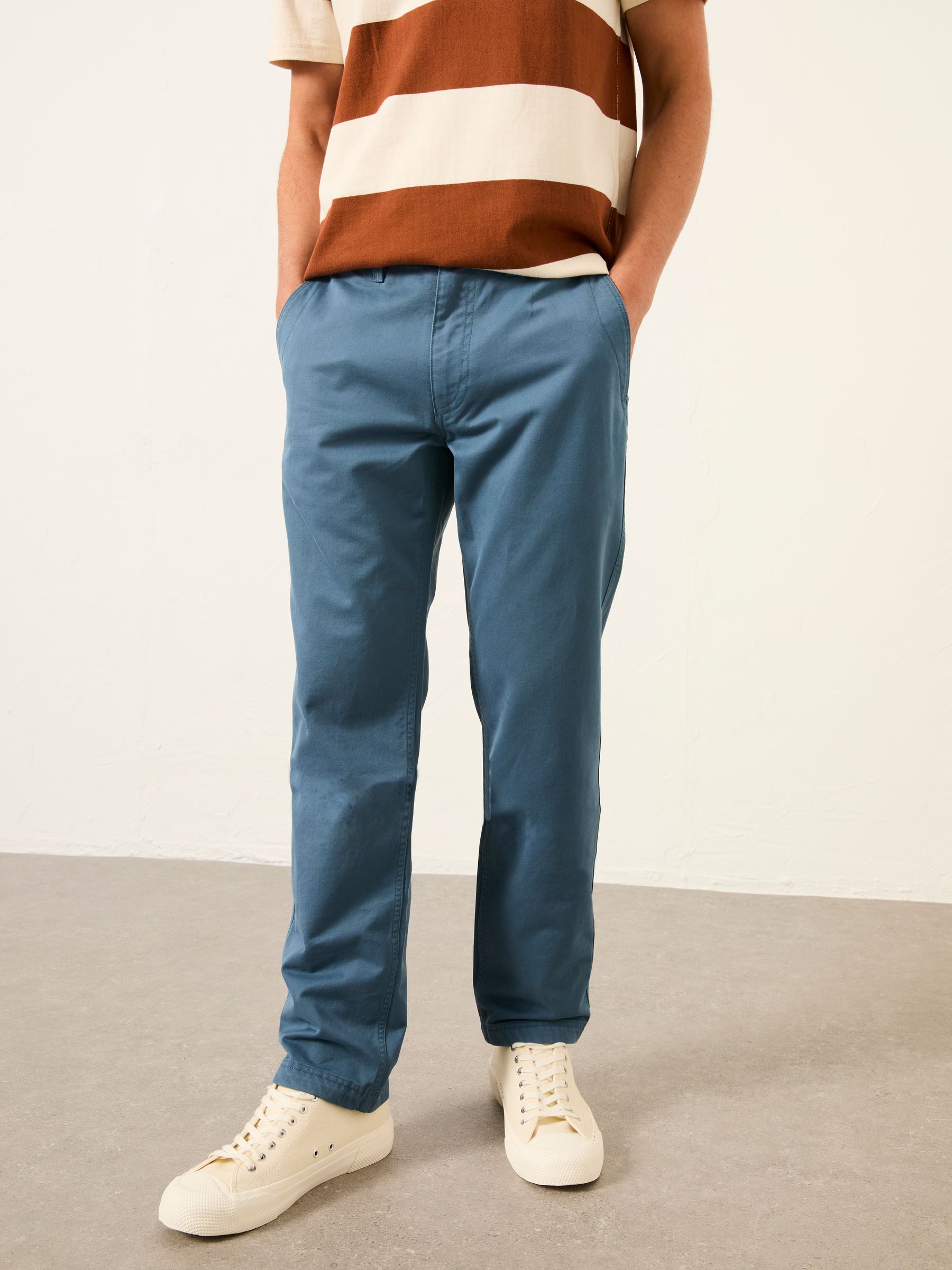 Fatface Teal Blue Straight Fit Modern Coastal Chinos