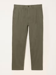 FatFace Mylor Khaki Green Tapered Twill Trousers - Image 1 of 1