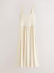 Ecru/Navy Jersey Waisted Summer Dress 2 Pack - Image 2 of 9