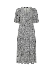Yours Curve Black Wrap Dress - Image 5 of 5