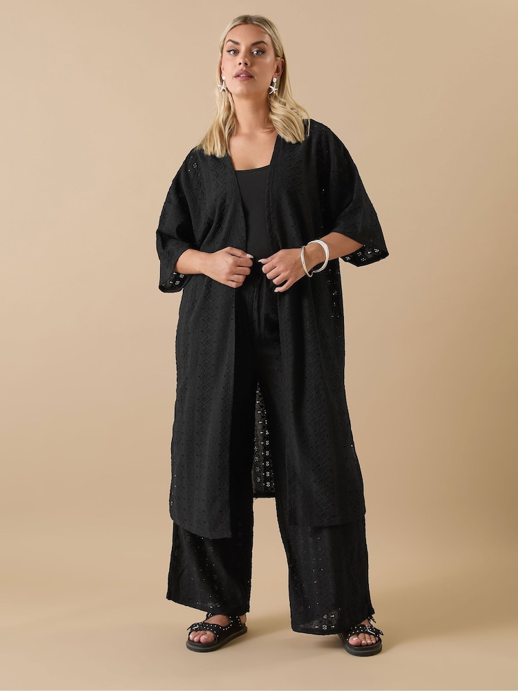Yours Curve Black Anglaise Cover-Up - Image 1 of 4