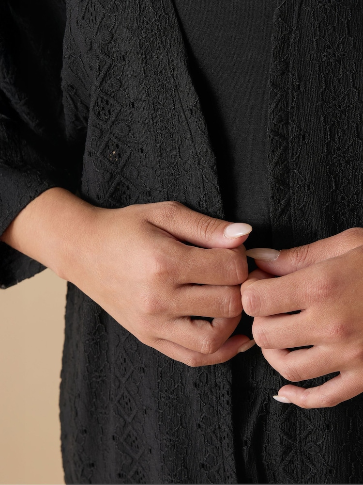 Yours Curve Black Anglaise Cover-Up - Image 4 of 4