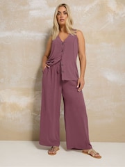 Yours Curve Purple Airflow Waistcoat Vest - Image 2 of 5