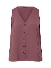 Yours Curve Purple Airflow Waistcoat Vest - Image 5 of 5