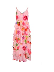Yours Curve Pink Ruffle Formal Maxi Dress - Image 5 of 5