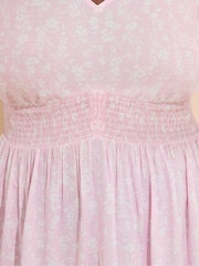 Yours Curve Pink Flutter Sleeve Top - Image 4 of 5