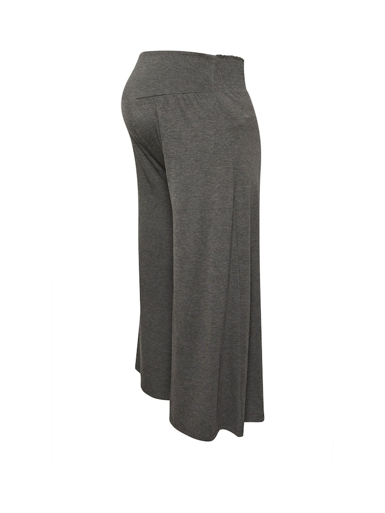 Yours Curve Grey Extra Wide Leg Maternity Trousers - Image 5 of 5
