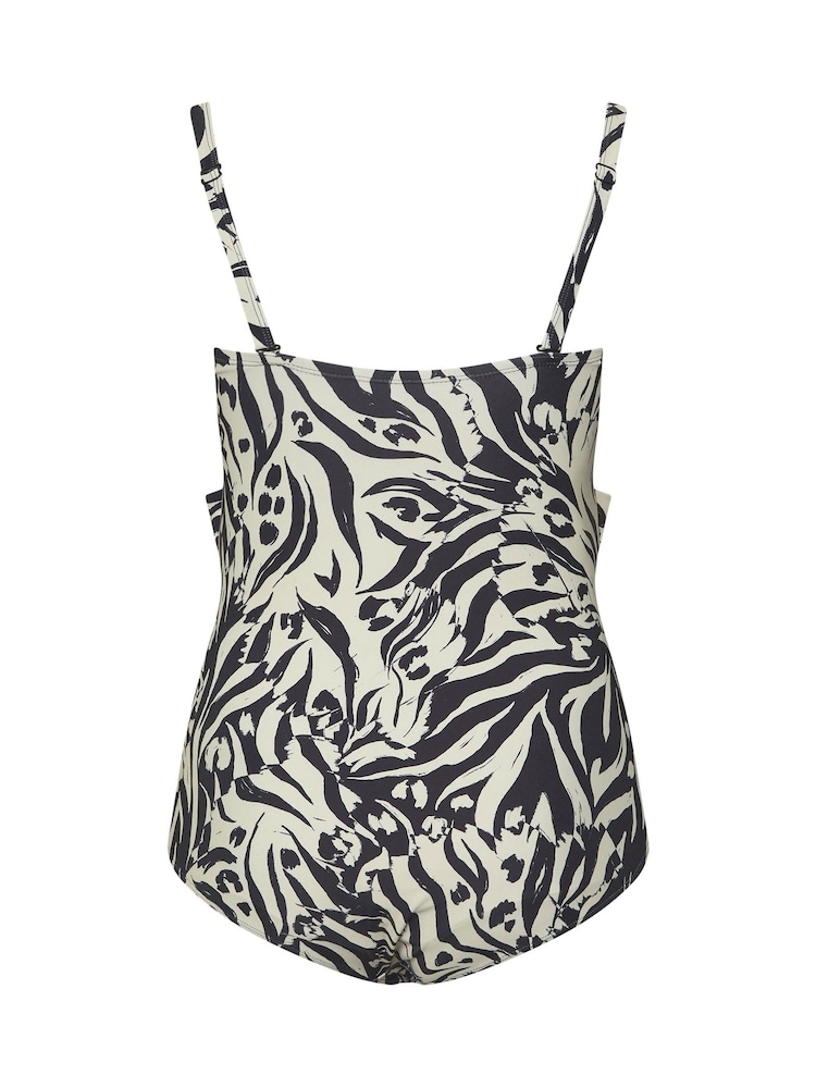 Yours Curve Abstract Animal Print Sculpt Swimsuit - Imagen 7 de 7