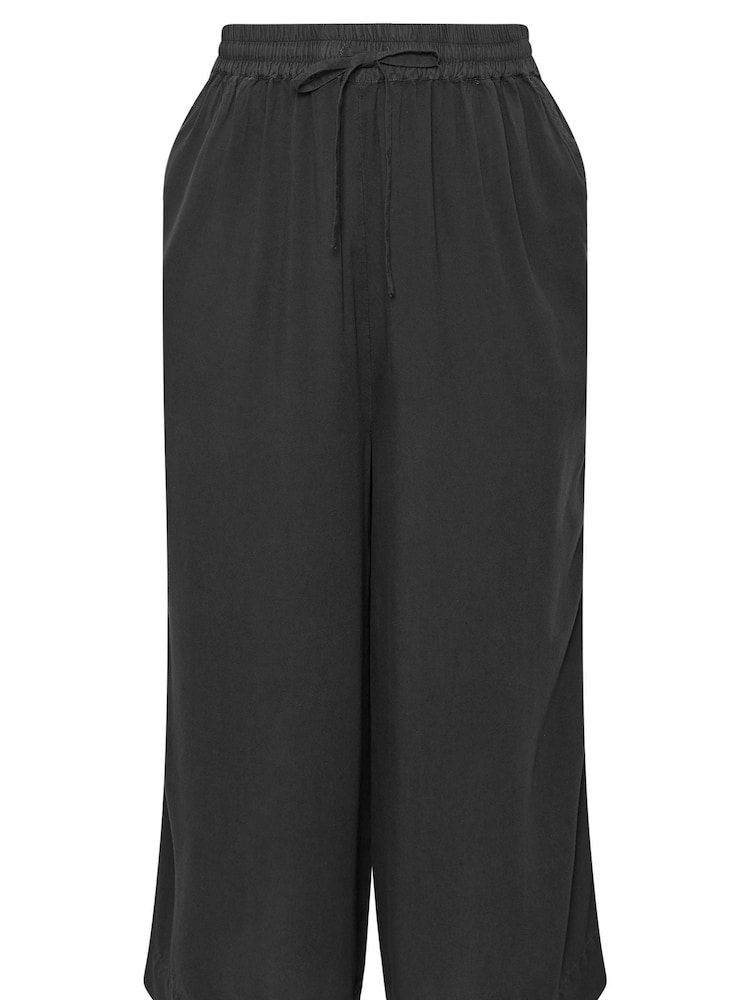 Yours Curve Black Chambray Culottes - Image 5 of 5