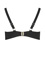 Yours Curve Black Twist Front Underwired Black Bikini - Image 6 of 6