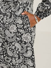 Yours Curve Black Mini Shirt Dress - Image 4 of 5