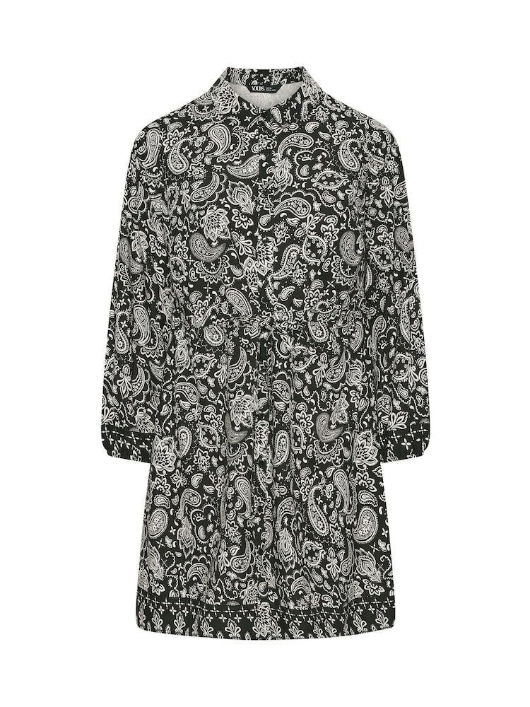 Yours Curve Black Mini Shirt Dress - Image 5 of 5