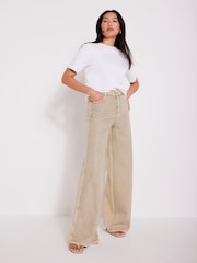 Mint Velvet Diamante Wide Leg 100% Cotton Jeans - Изображение 4 из 8