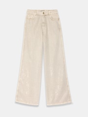 Mint Velvet Diamante Wide Leg 100% Cotton Jeans - Изображение 8 из 8