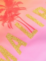 Harry Bear Pink Malibu Ombre Glitter Swimsuit - Image 3 of 6