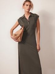 Mint Velvet Green Utility Midi Dress - Image 3 of 8