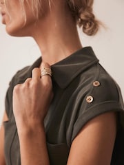 Mint Velvet Green Utility Midi Dress - Image 4 of 8
