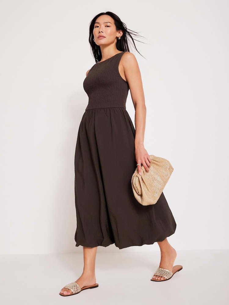 Buy Mint Velvet Brown Bubble Hem Midi Dress from Next USA