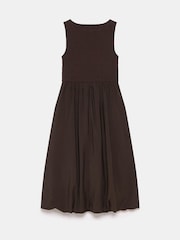 Mint Velvet Brown Bubble Hem Midi Dress - Image 8 of 8