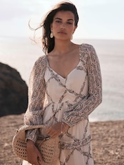 Mint Velvet Natural Floral Print Maxi Dress - Image 2 of 8