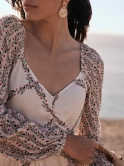 Mint Velvet Natural Floral Print Maxi Dress - Image 4 of 8